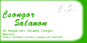 csongor salamon business card